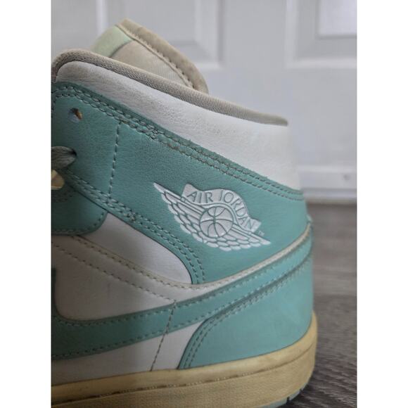 Air Jordan 1 Mid Women's Shoes Sail-Light Dew-Muslin BQ6472-132 - Picture 6 of 7